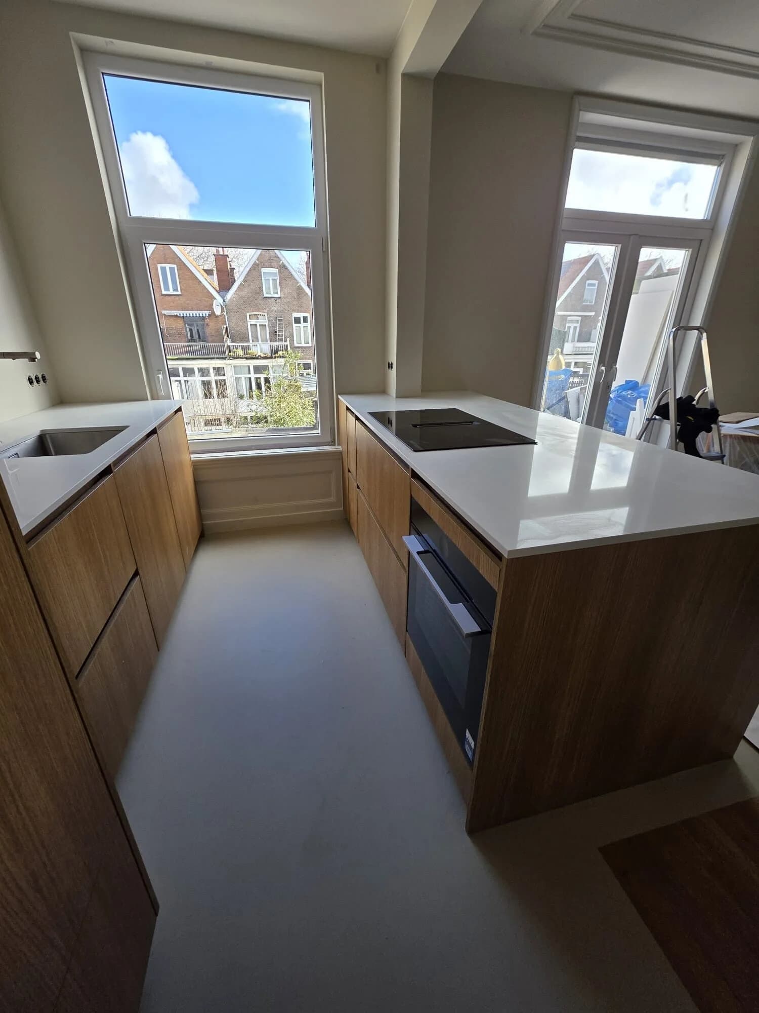 Eiken houten keuken na renovatie